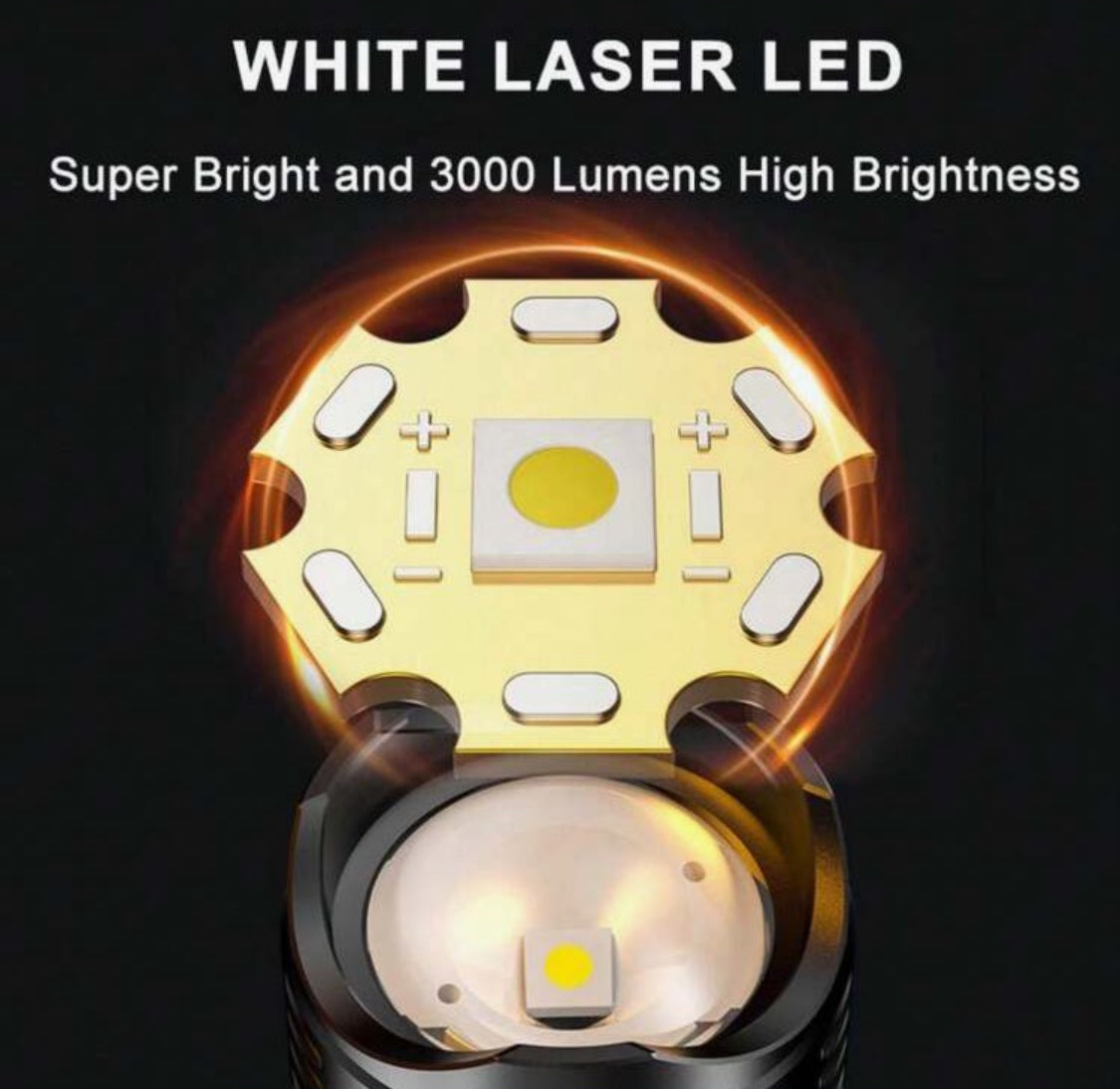 SUPER BRIGHT RECHARGEABLE FLASHLIGHT