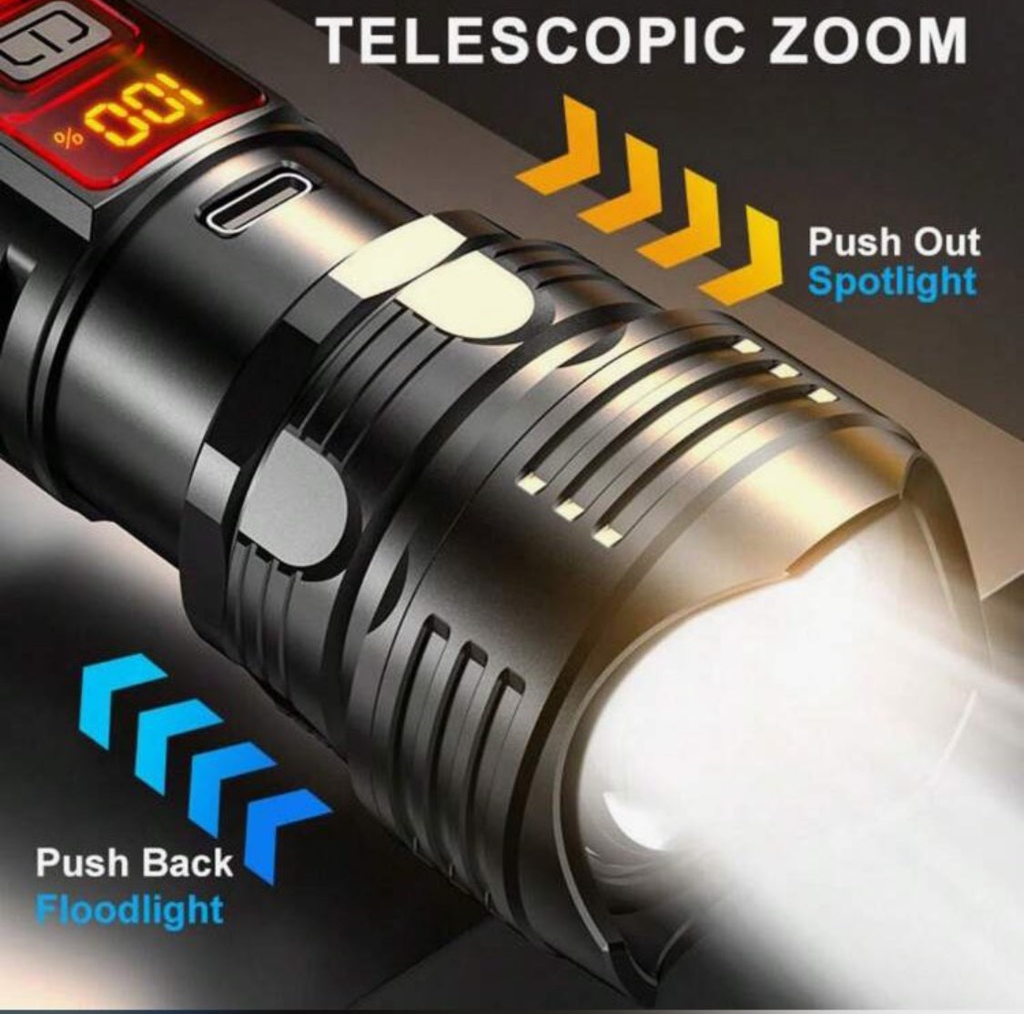 SUPER BRIGHT RECHARGEABLE FLASHLIGHT
